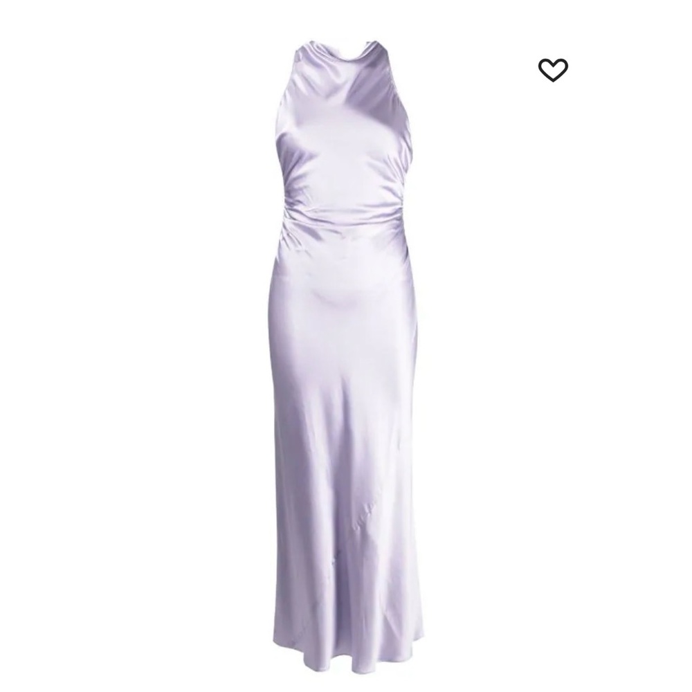 REFORMATION Cassette criss-cross strap silk dress in lavender purple. Size 2. - Picture 2 of 5